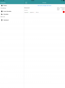 iPad - Eventliste